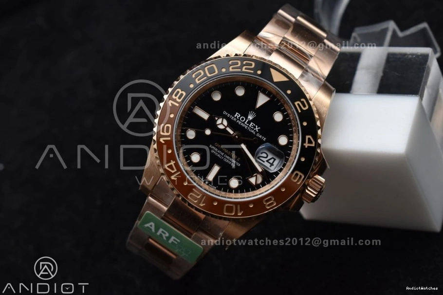 ARF 126715 II 864 Edition Best Master SH3285 1:1 CHS 904L CHNR New WrinkleFree GMT Bracelet SS RG on 0205